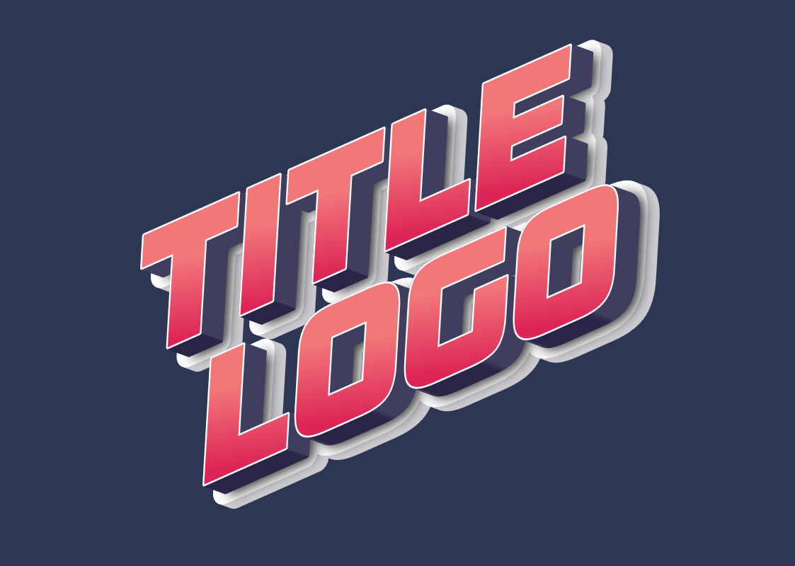 'Title Logo' - Texto 3D em Estilo dos Anos 80!