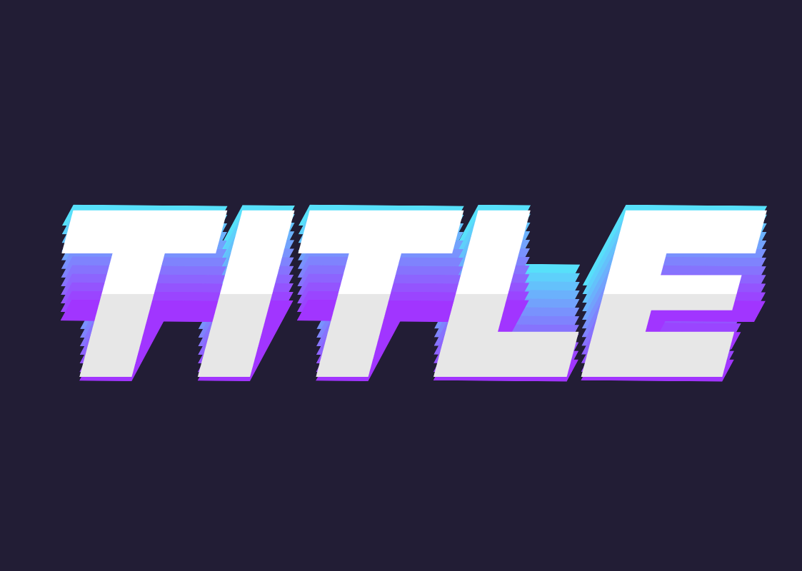 'Title' - Texto Pixelado em Estilo Cyberpunk