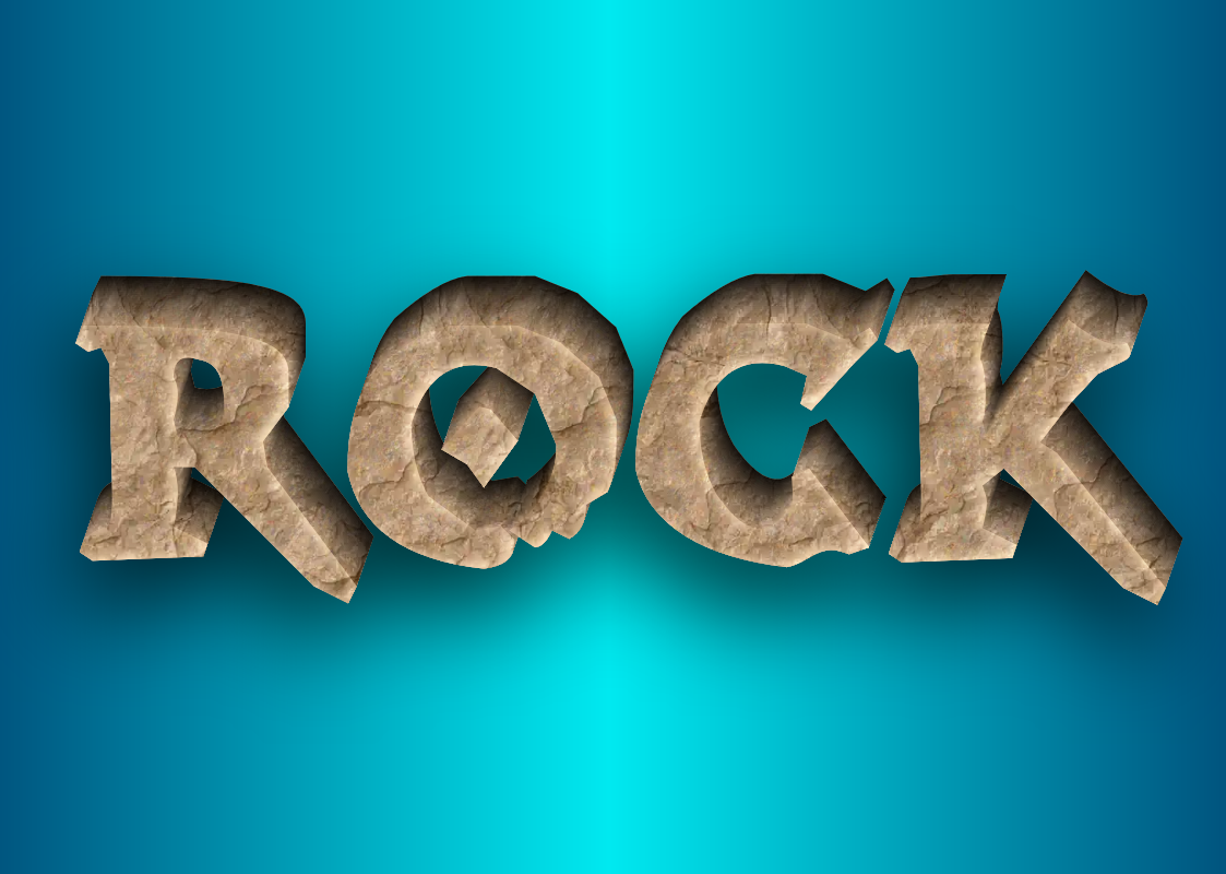 'Rock' - Texto Pedregoso com Textura