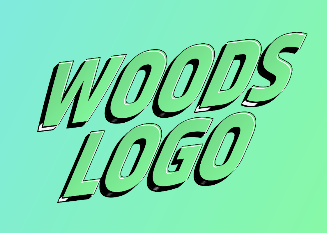 'Woods Logo' - Texto Verde em Estilo 'Cartoon'