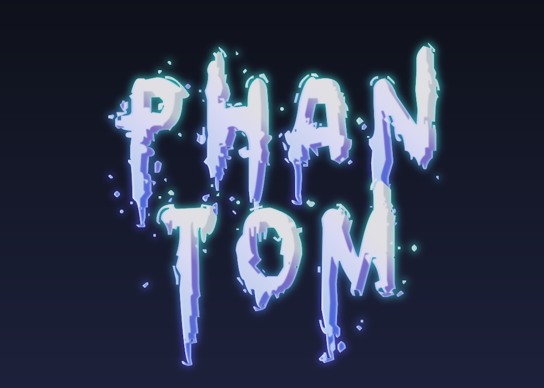 'Phantom' - Texto 3D Texturizado em Estilo 'Neon'