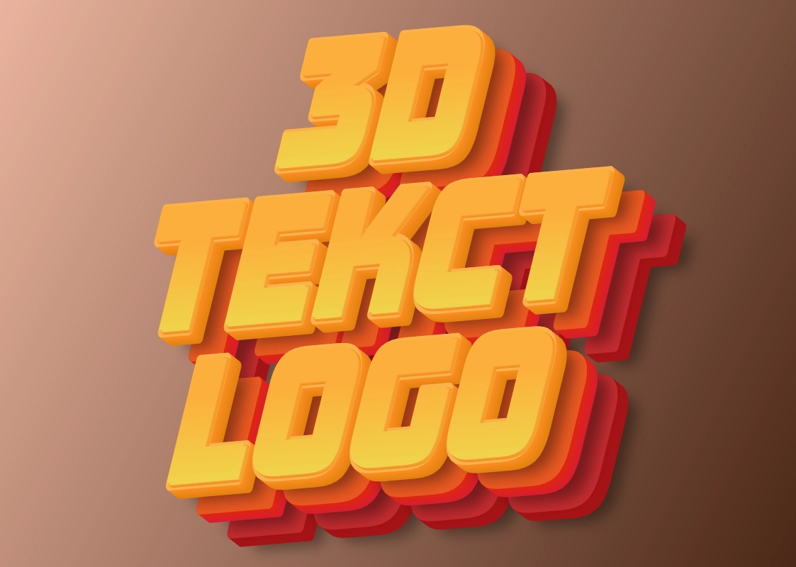 Texto 3D multicamadas