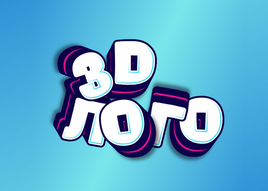 Efeito 3D brilhante para inscrição