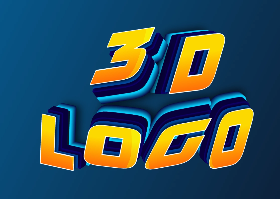 Inscrição 3D no espírito do filme De volta para o futuro