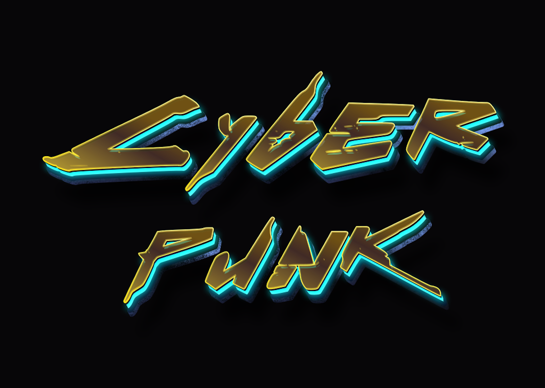 Efeito de Texto Cyberpunk: Luzes neon do futuro