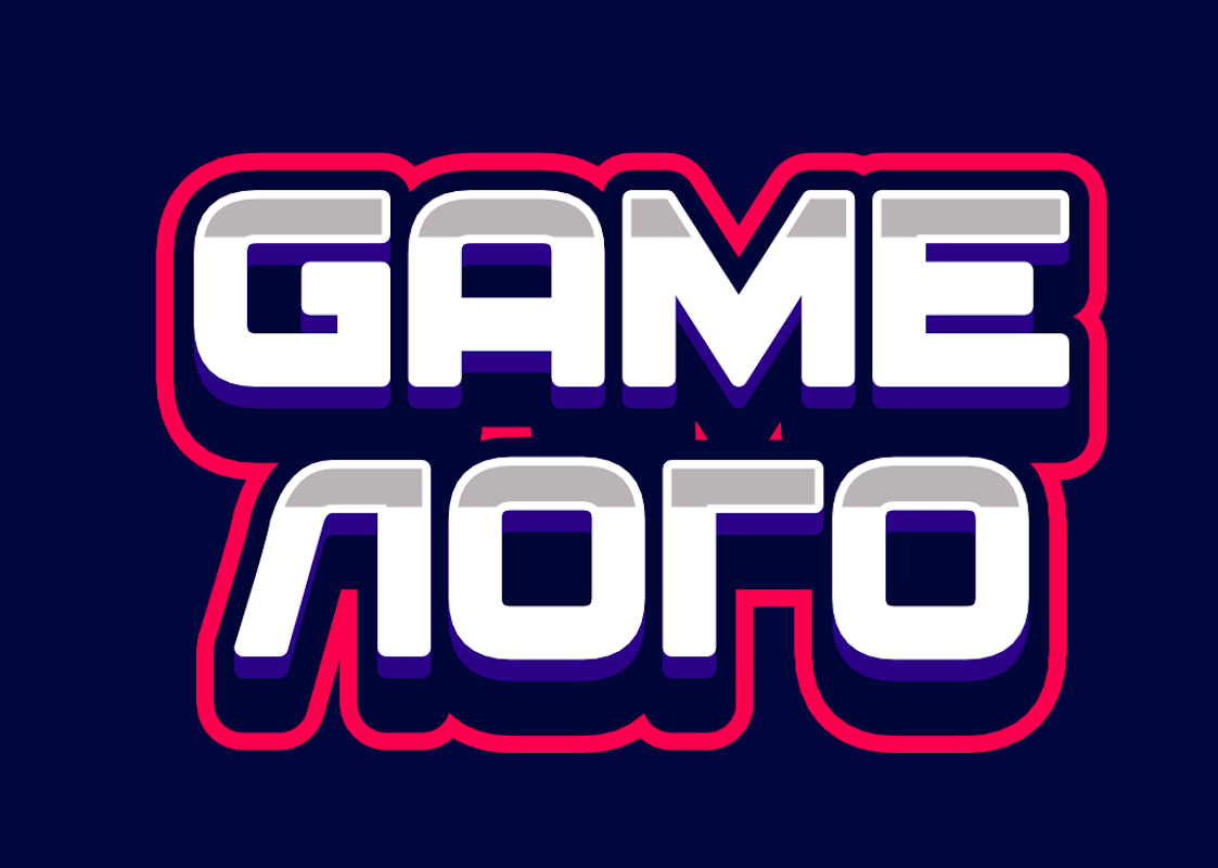 Fonte para logotipo de jogo com contorno brilhante