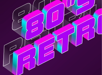 Inscrição em estilo retrô 80s criar um logotipo para um chapéu ou stream