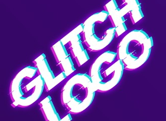 Fonte com efeito de glitch