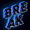 Criar um logotipo com estilo break, fonte com um efeito legal