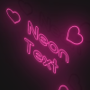 Construtor de inscrições love neon com corações