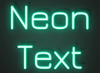 Fonte neon bonita em estilo HD