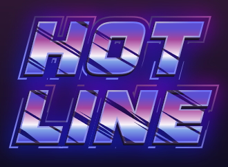 Fonte bonita com efeito de arranhões de texto, legendas no estilo hotline para decoração de canal, stream ou cabeçalho, fonte bonita para publicidade com efeito neon retrô