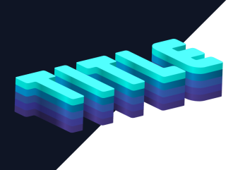 Texto 3D vertical para tipografia e logotipo.