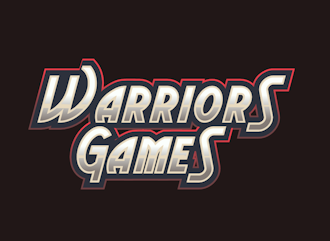 Logotipo de jogo com nossa bela fonte no estilo WarriorS GameS